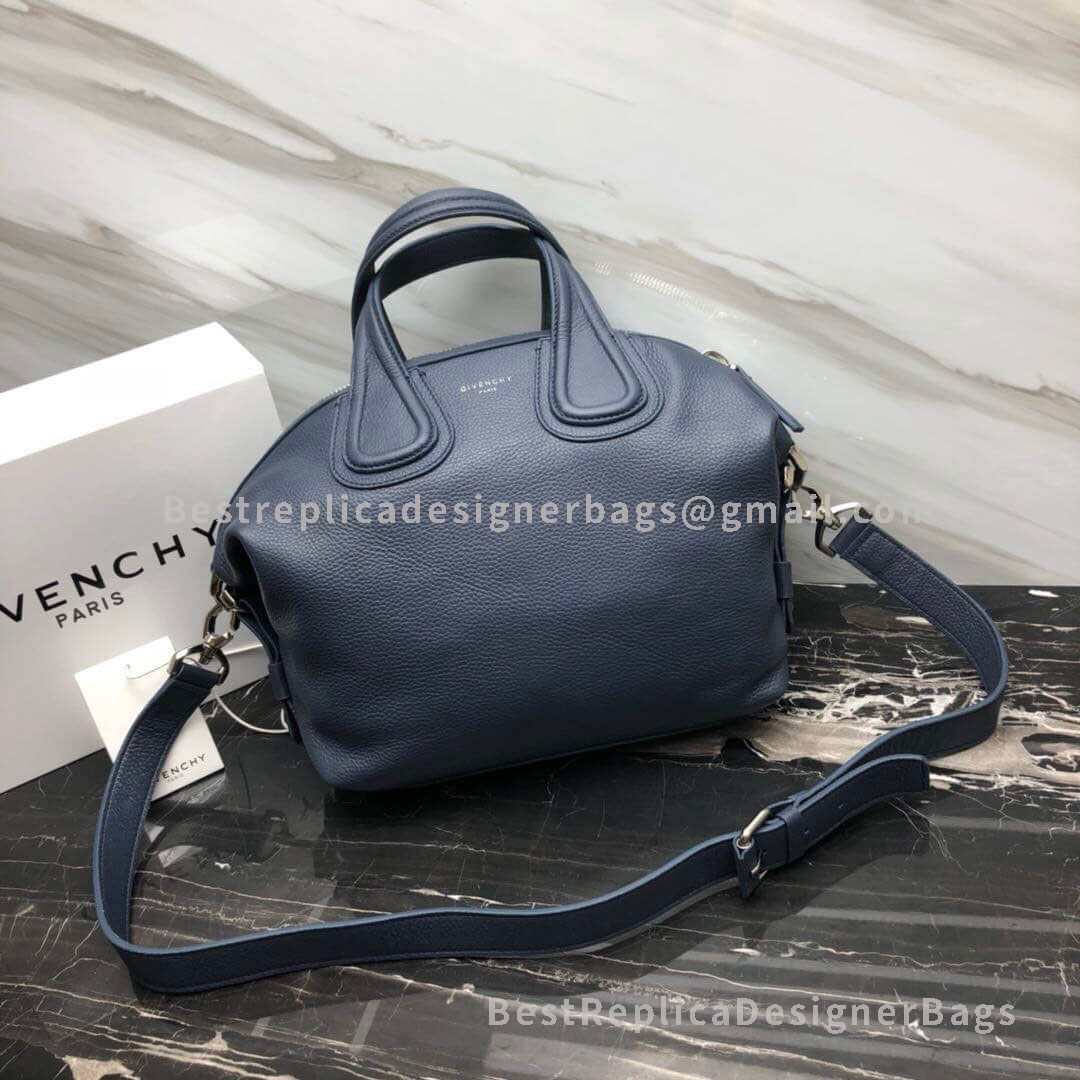 Givenchy Mini Nightingale Handbag In Blue Goatskin SHW 2-28601S